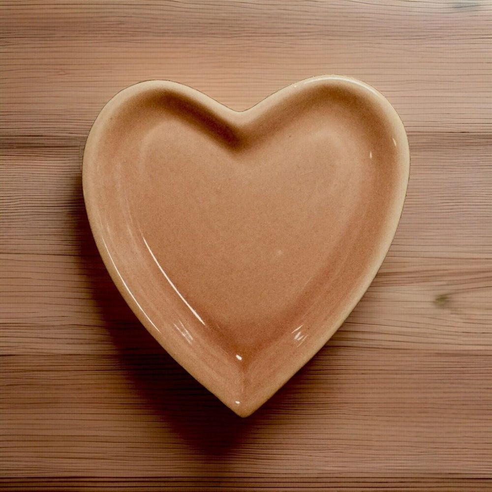 Ceramic Pink Heart Shaped Decorative Dish‎ Jewelry  Trinket Holder new